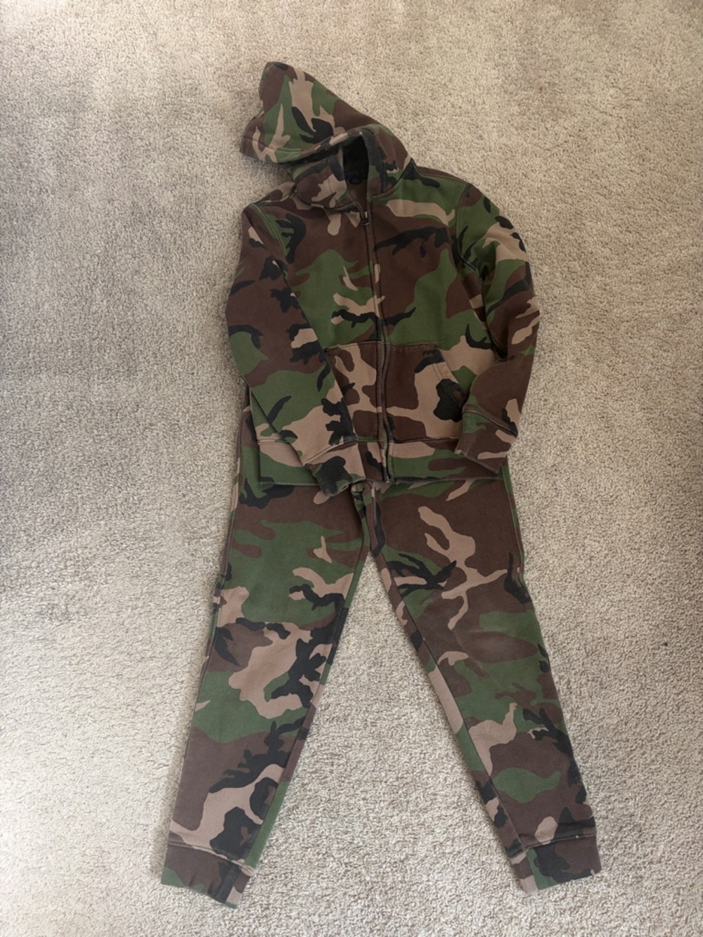 Polo Camo Zip-Up Hoodie & Jogger Set